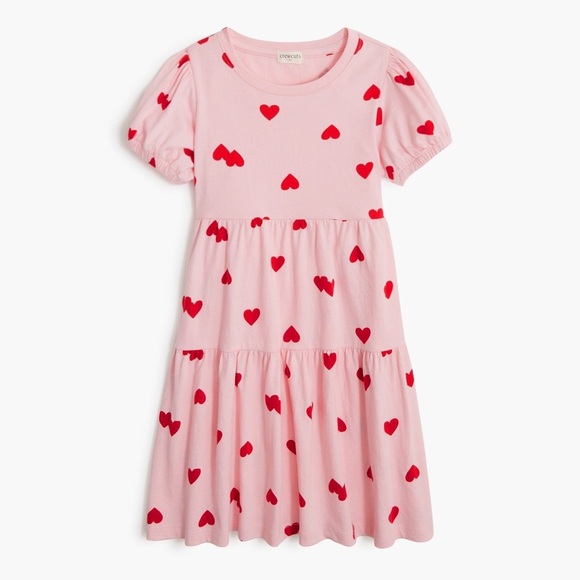 Crewcuts | Girls’ Tossed Hearts Tiered Dress (6) ♥️ - Picture 1 of 5
